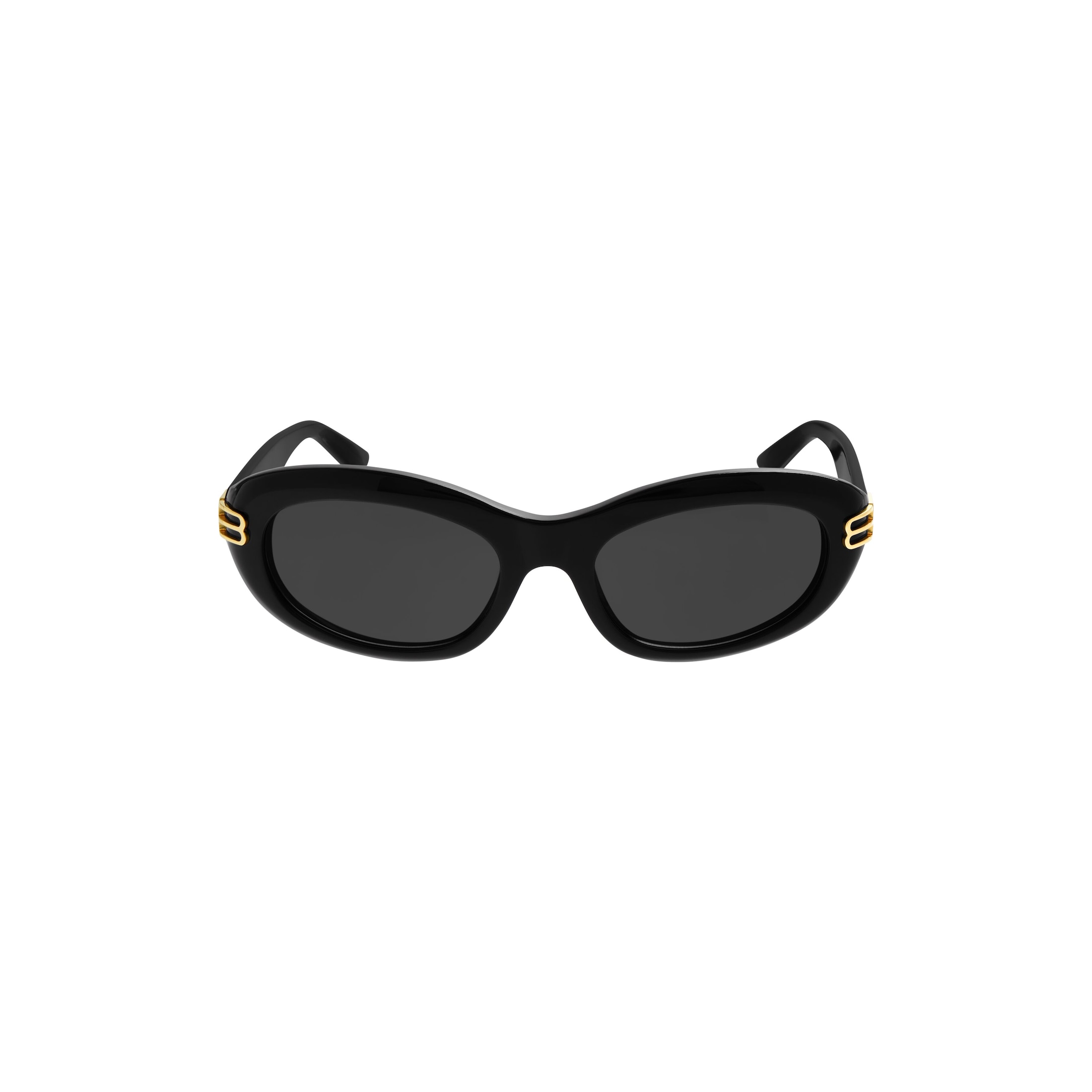Women’s Casino Round Sunglasses in Black - Image 1